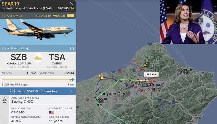 Nancy Pelosi's flight to Taiwan became the most tracked plane on internet, here's why?