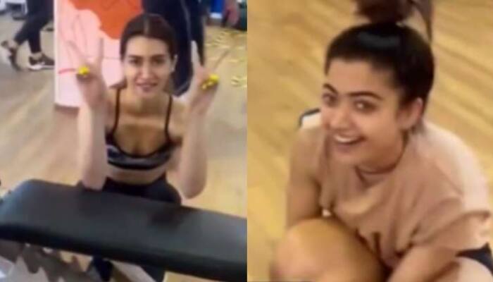 Kriti Sanon-Rashmika Mandanna chat session during work-out doesn’t seems to end, trainer pokes fun