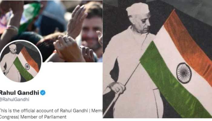Rahul Gandhi, other top Congress leaders change profile pictures to Jawaharlal Nehru 'holding' tricolour
