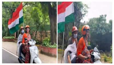 Tiranga Yatra: Smriti Irani rides a SCOOTY, leaves Bharti Pawar at her office - VIRAL VIDEO