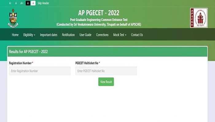 AP PGECET Result 2022 DECLARED at cets.apsche.ap.gov.in- Direct link to check scores here