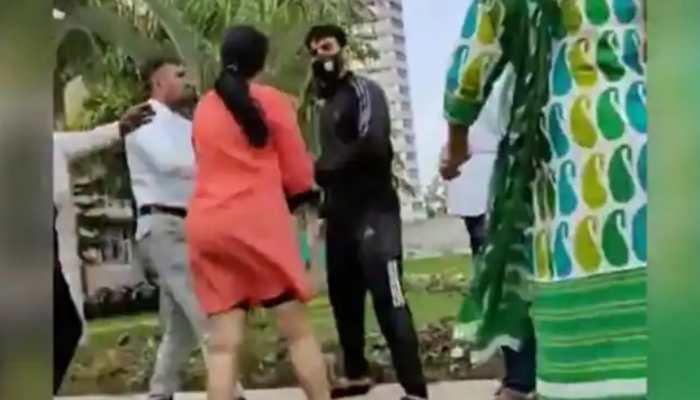 Noida: SHOCKING! BJP&#039;s Shrikant Tyagi ASSAULTS &amp; ABUSES woman in Sector 93&#039;s Grand Omaxe socity - Watch Video