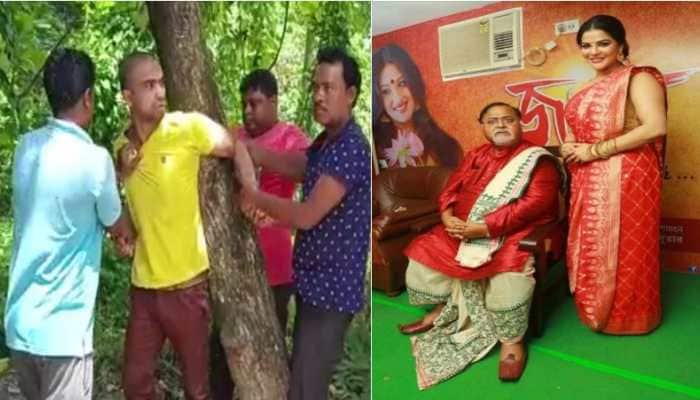WBSCC Scam: Trinamool leader&#039;s son tied to tree, wife brutally beaten. Courtsey: Partha Chatterjee, Arpita Mukherjee