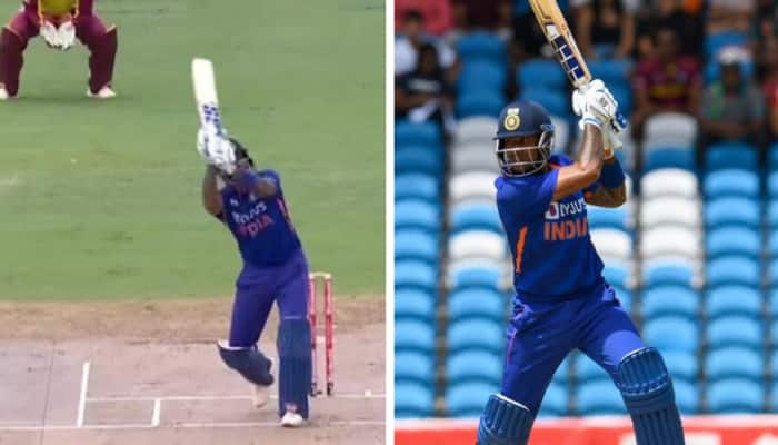 IND vs WI 4th T20I: Suryakumar Yadav hits Obed McCoy for a six with &#039;HELICOPTER&#039; shot, WATCH