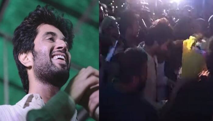 Vijay Deverakonda escorted out of Liger event amid huge fan frenzy in Patna  | Movies News | Zee News