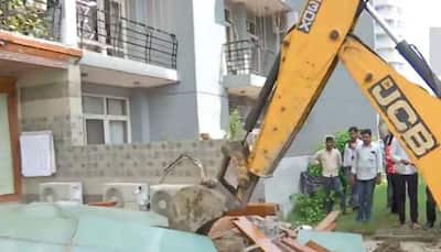 Grand Omaxe Society residents hail 'bulldozer baba' after action against Shrikant Tyagi's Noida residence