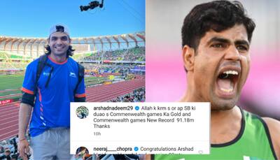 Neeraj Chopra's message to Pakistan's Arshad Nadeem, who broke his javelin record with CWG gold, goes viral