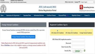 JEE Advanced 2022 registration window opens at jeeadv.ac.in- direct link to apply here