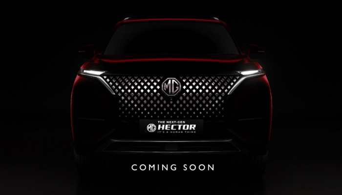 2022 MG Hector Facelift teased with Diamond Mesh Grille, to get India's-largest 14-inch screen