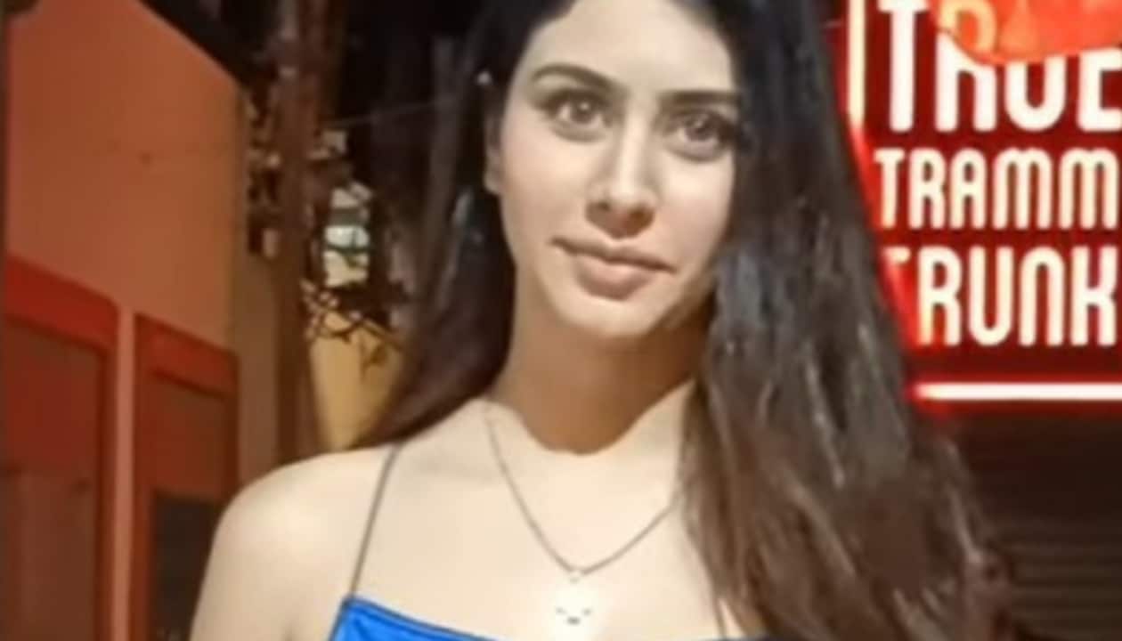 Warina Hussain Porn - Warina Hussain grabs limelight in mini-backless blue satin dress: Video |  People News | Zee News