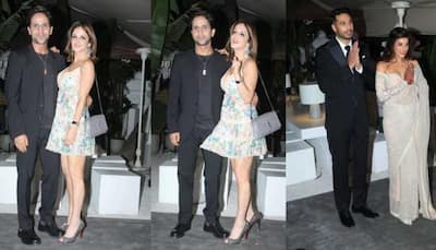 'Hot couple' Sussanne Khan and Arslan Goni walk hand-in-hand at Arjun Kanungo-Carla Dennis wedding reception - Watch
