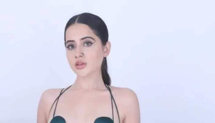 Urfi Javed's BOLD video in topless dress goes viral, covers modesty with...