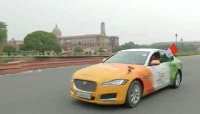 Independence Day 2022: Youth spends Rs 2 lakh on Jaguar XF luxury car for Indian flag inspired look