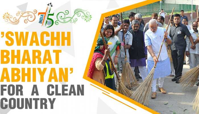 India@75 : 'Swachh Bharat Abhiyan' for a clean nation India@75 : 'Swachh Bharat Abhiyan' for a clean nation