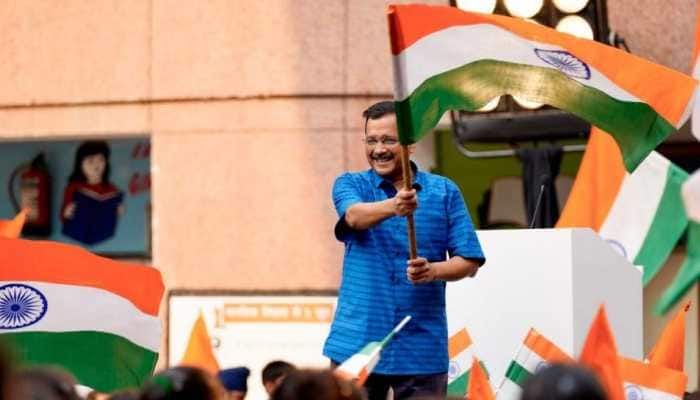 &#039;City of Tricolours&#039;: CM Arvind Kejriwal as 500 high mast national flags installed in Delhi