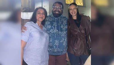 Anurag Kashyap poses with ex-wives Kalki and Aarti on ‘Dobaaraa’ screening!