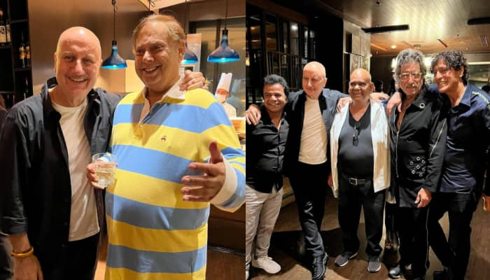 David Dhawan&#039;s 71st birthday: Anupam Kher, Chunky Panday, Shakti Kapoor party with filmmaker