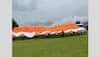 7500 sqft Tricolor displayed at Dal Lake in Srinagar - See photo