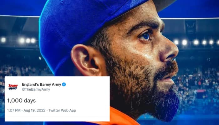 1000 days since..: Barmy Army takes DIG at Kohli, IND fans give fitting reply