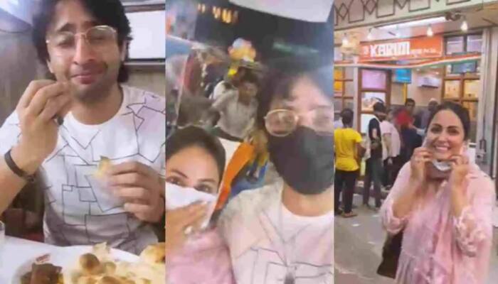 Hina Khan, Shaheer Sheikh turn food buddies, visit Old Delhi&#039;s Karims to gorge on delicious kebabs and qorma