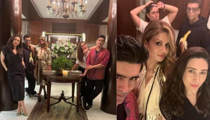 Manish Malhotra hosts Kareena, Karisma and Karan Johar for dinner, says ‘Home with friends'
