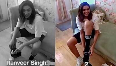Deepika Padukone invites hubby Ranveer Singh for sock challenge - WATCH