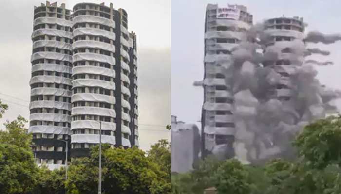 India&#039;s biggest demolition: Noida Supertech twin towers turn to dust in 9 seconds - Top points