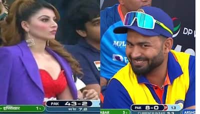 'Urvashi Rautela attends IND vs PAK 2022 clash but Rishabh Pant is not playing': Fans flood internet with memes
