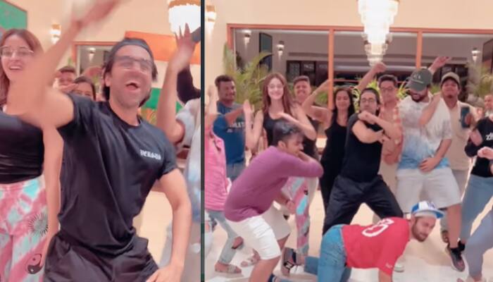 Ayushmann Khurrana, Ananya Panday recreate Indian cricket team&#039;s &#039;Kala chashma&#039; celebration after win