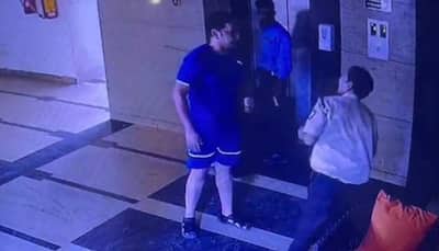 SHOCKING! Gurgaon Man slaps, abuses guard over getting stuck in lift - WATCH