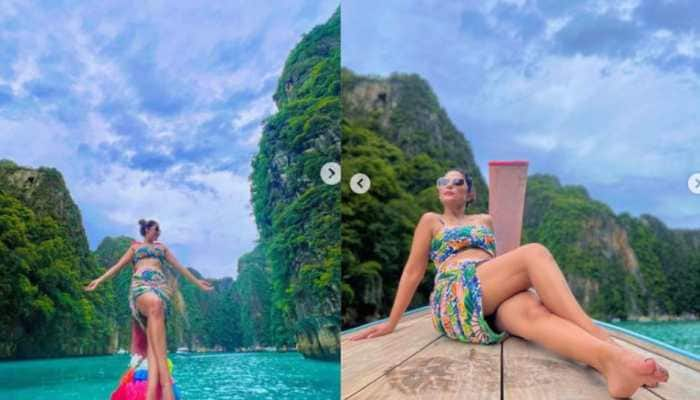 Hina Khan sizzles in hot beach wear, check out her vacay video!