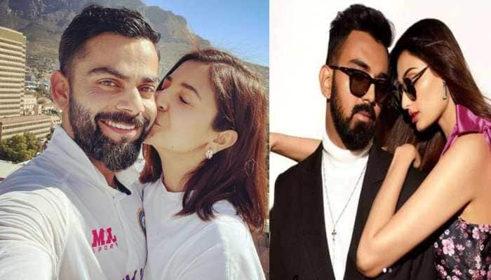 Former India captain Virat Kohli is married to Bollywood star Anushka Sharma while Team India vice-captain KL Rahul is dating actor Athiya Shetty. (Source: Twitter)
