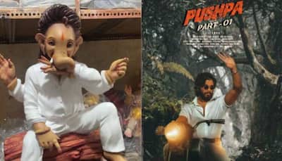 Allu Arjun craze hits Ganesh Chaturthi, fans welcome Pushpa Raj inspired Lord Ganesha idols