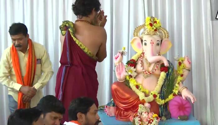 Karnataka: Ganesh idol installed at Eidgah ground in Hubbali-Dharwad after HC order