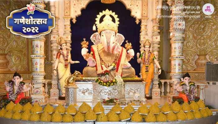 Shreemant Dagdusheth Halwai Ganpati 2022 pratham darshan LIVE: Devotees throng Pune temple to seek Bappa's blessings on Ganesh Chaturthi!