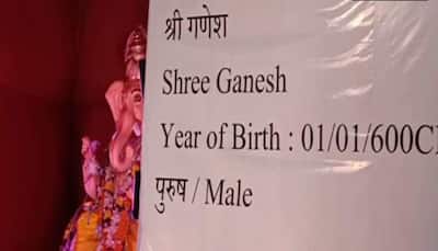 Lord Ganesha's date of birth and address in a Ganpati pandal? Jamshedpur's Aadhar card-themed pandal has it all!