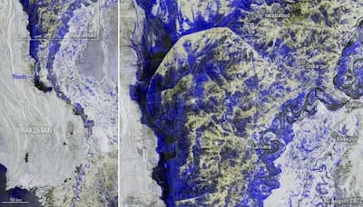 Satellite images show that a third of Pakistan is submerged due to floods - See pics