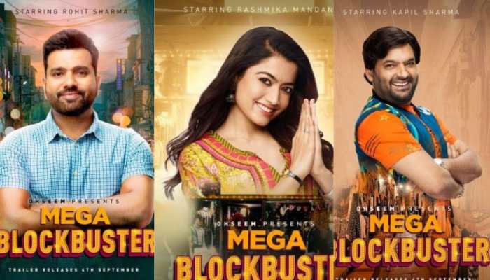 Mega Blockbuster: Rohit Sharma, Rashmika Mandanna, Kapil Sharma share posters of new movie; what&#039;s cooking?