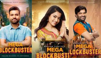 Mega Blockbuster: Rohit Sharma, Rashmika Mandanna, Kapil Sharma share posters of new movie; what's cooking?