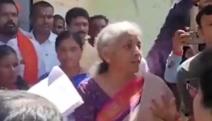 Nirmala Sitharaman asks collector why picture of PM Modi was missing at fair price shop - Watch
