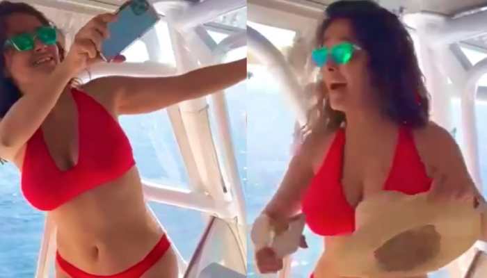 Salma Hayek rings into her 56th birthday in a 'rocking' red bikini- WATCH