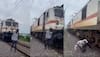 train accident while taking insta reels