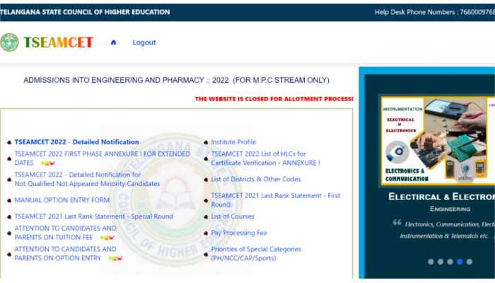TS EAMCET Seat Allotment 2022 1st Round results TODAY on tseamcet.nic.in- Here's how to check