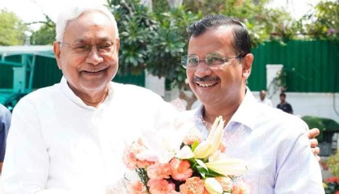 Bihar CM Nitish Kumar meets Arvind Kejriwal in Delhi. Agenda: Opposition Unity