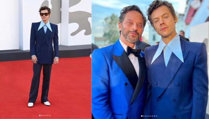 Did Harry Styles Kiss Nick Kroll On Lips At The Venice Film Festival Watch Viral Video People News Zee News