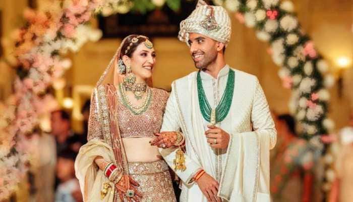 Deepak Chahar has been called up into the Asia Cup 2022 squad with pacer Avesh Khan ruled out. The Chennai Super Kings pacer got married to girlfriend Jaya Bhardwaj in a royal wedding in Agra earlier this year. (Source: Instagram)