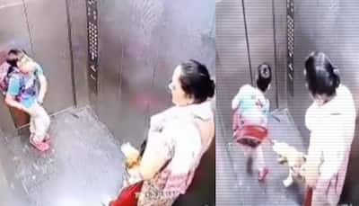 Viral video: Pet dog bites a boy in Ghaziabad society lift as owner remains mute spectator; case filed - WATCH