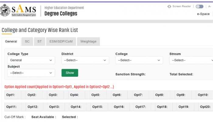 SAMS Odisha 2022 +3 Merit List Result for round 1 RELEASED at samsodisha.gov.in- Direct link check list here