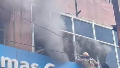 Massive Fire breaks out at building in Noida's Sector-18; 4 fire brigade teams rushed to the spot