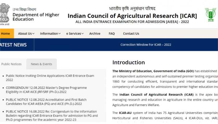 ICAR AIEEA UG 2022 city intimation slip RELEASED on icar.nta.nic.in- Direct link here